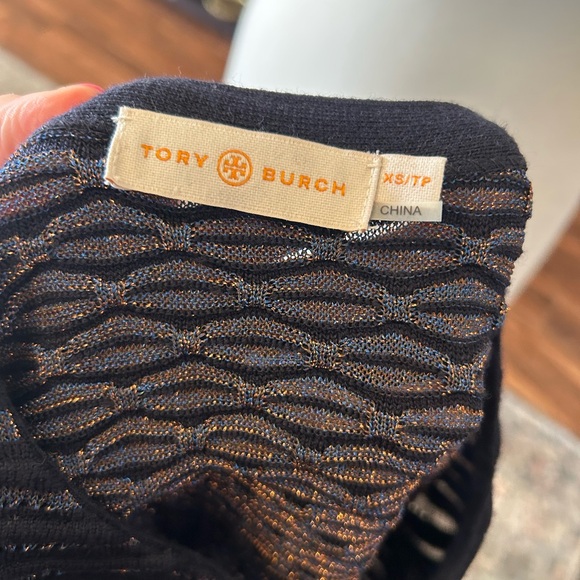 Tory Burch Lorex Wool Navy Blue Sweater - Picture 10 of 11